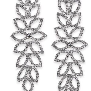 I.N.C. International Concepts Silver-Tone Rhinestone Leaf Statement Earrings